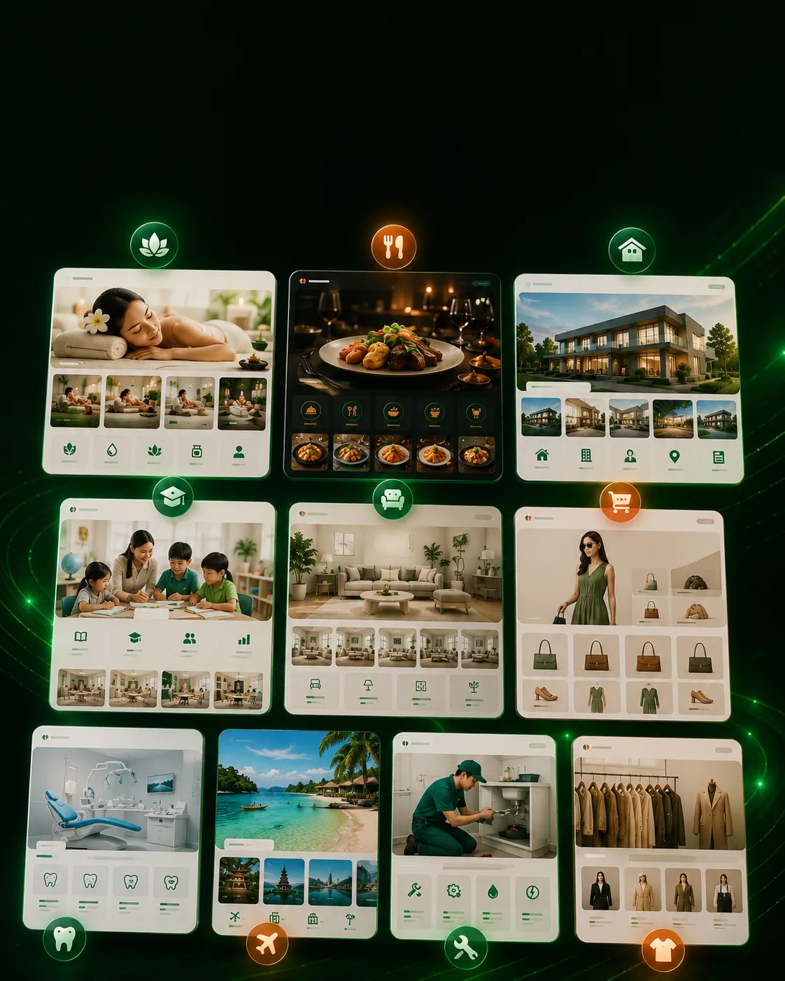 Các nhóm ngành có thể triển khai website và marketing cùng VMETA